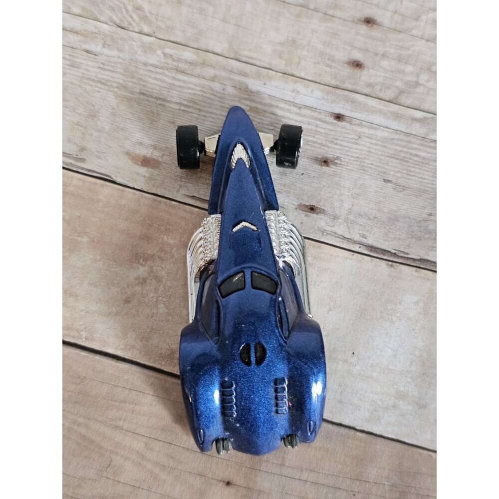 Hot Wheels Hammered Coupe Metallic Blue V12 Chrome Exhaust 2000 Design - Picture 5 of 7